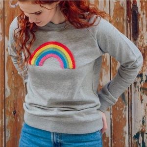Sugarhill Brighton Laurie Retro Rainbow Sweatshirt.